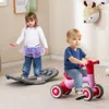 Hivvago 3 In 1 Rocking Horse With Detachable Balance Board And Seat-pink