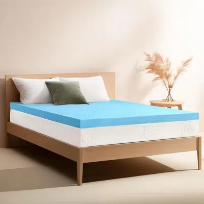 Hivvago 3-inch Thick High Density Memory Foam Mattress Topper In Neutral
