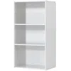 Hivvago 3 Open Shelf Bookcase Modern Storage Display Cabinet-white