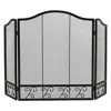 Hivvago 3-panel Fireplace Screen Decorative Spark Guard