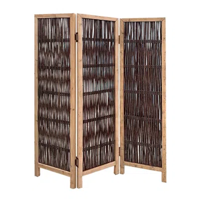 Hivvago 3 Panel Kirkwood Room Divider With Interconnecting Branches Design In Brown
