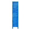Hivvago 3 Panel Light Blue Shutter Screen Room Divider In Blue