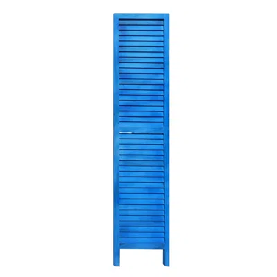 Hivvago 3 Panel Light Blue Shutter Screen Room Divider