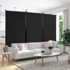 Hivvago 3-panel Room Divider Folding Privacy Partition Screen For Office Room-black
