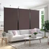 Hivvago 3-panel Room Divider Folding Privacy Partition Screen For Office Room-brown