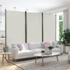 Hivvago 3-panel Room Divider Folding Privacy Partition Screen For Office Room-white