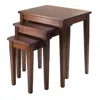 Hivvago 3-pc Nesting Table Set Walnut