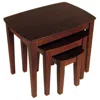 Hivvago 3-pc Nesting Table Set Walnut