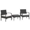 Hivvago 3-piece Patio Furniture Set Rattan Bistro Chairs With Table