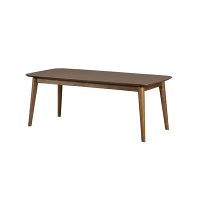 Hivvago 3 Piece Rectangular Coffee And Square End Table Set, Rich Walnut Brown Wood