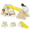 Hivvago 3 Piece Toddler Triangle Set Montessori With 2 Climbing Triangles And 1 Ramp