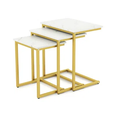 Hivvago 3 Pieces Multifunctional Coffee End Table Set