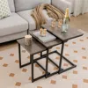Hivvago 3 Pieces Multifunctional Coffee End Table Set-oak