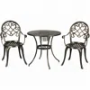 Hivvago 3 Pieces Outdoor Set Patio Bistro With Attached Removable Ice Bucket