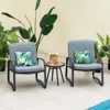 Hivvago 3 Pieces Patio Bistro Conversation Set With Waterproof Dpc Tabletop