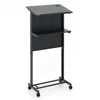 Hivvago 3-position Height Adjustable Lectern Table With Tilted Tabletop-black