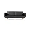 Hivvago 3 Seat Convertible Sofa Bed With Adjustable Backrest For Living Room-black