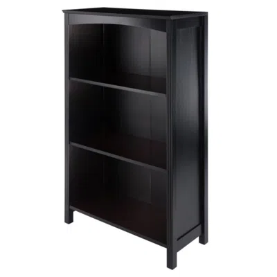 Hivvago 3-section Bookcase Espresso In Black