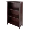 Hivvago 3-section Bookshelf Walnut