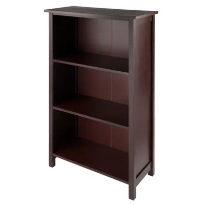 Hivvago 3-section Bookshelf Walnut In Blue