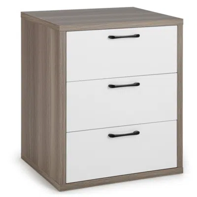 Hivvago 3 Slide-out Drawers Modern Dresser With Wide Storage Space In Neutral