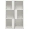 Hivvago 3-tier 6 Cube Freestanding Bookcase With Anti-toppling Device-white