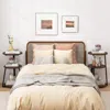 Hivvago 3-tier Accent Round Side Table With Metal Frame-set Of 2