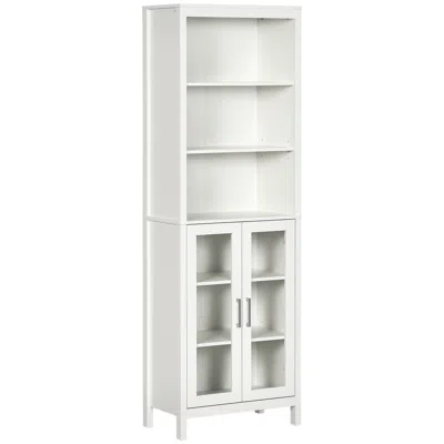 Hivvago 3-tier Bathroom Storage Cabinet With Glass Door