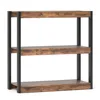 Hivvago 3 Tier Bookshelf Wooden Bookcase With Dual Anti-tipping Kits