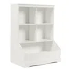 Hivvago 3-tier Children's Multi-functional Bookcase Toy Storage Bin Floor Cabinet-white