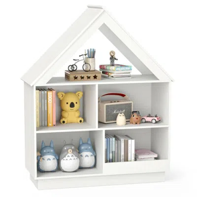 Hivvago 3-tier House-shaped Toy Storage Organizer With Open Shelves-white