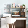 Hivvago 3-tier Multipurpose Desk Bookshelf With 4 Shelves-natural