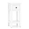 Hivvago 3-tier Nightstand With Drawer And Open Storage Shelf In White