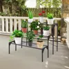 Hivvago 3 Tier Outdoor Metal Heavy Duty Modern For Multiple Plant Display Stand Rack