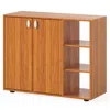 Hivvago 3-tier Shoe Cabinet With Doors With Adjustable Open Shelves For Entryway