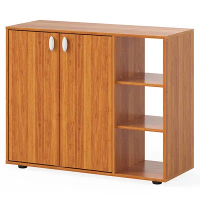 Hivvago 3-tier Shoe Cabinet With Doors With Adjustable Open Shelves For Entryway