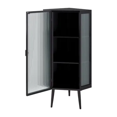 HIVVAGO 3-TIER TEMPERED GLASS FLOOR CORNER CABINET FOR BATHROOM, LIVING ROOM, AND BEDROOM
