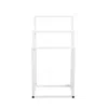 Hivvago 3 Tiers Free Standing Chrome Finished Metal Hand Towel Rack Bathroom Organizer - White In White