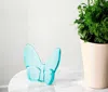 Hivvago 3" Turquoise Crystal Butterfly Figurine Tabletop Sculpture In Blue