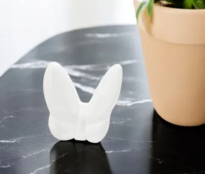 Hivvago 3" White Crystal Butterfly Figurine Tabletop Sculpture In Multi