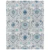 Hivvago 3' X 5' Coastal Blue Grey Damask Indoor Area Rug In Blue