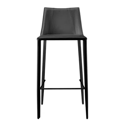 Hivvago 30" Black Steel Low Back Bar Height Bar Chair