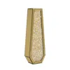 Hivvago 24" Gold Crystal Glass Floor Vase With Faux Crystals