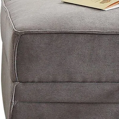 Hivvago 30" Gray Velvet Storage In Brown