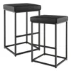 Hivvago 30 Inch Barstools Set Of 2 With Pu Leather Cover-black