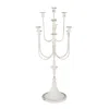 Hivvago 30 Inch Classic 11 Light Candelabra, Curved Arms, White Iron Frame