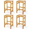 Hivvago 30-inch Height Bar Chair With Saddle Shaped Seat And Sturdy Footrest