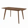 Hivvago 30 Inch Mid Century Modern Wooden Dining Table, Brown In Brown