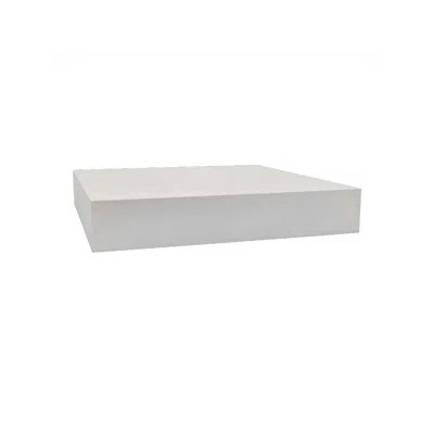 Hivvago 30 Inch Square Display Platform, Thick Wooden Durable Riser, White Finish