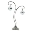 Hivvago 30 Inch Table Lamp, Accent Led Light, Globe Glass Shade, Round Base, Nickel In Silver